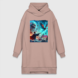 Женская толстовка-платье Harry Potter and owl - ai art fantasy