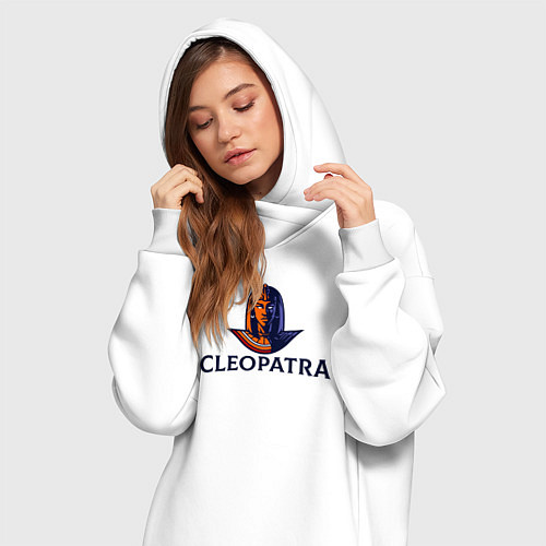 Женская толстовка-платье Клеопатра / Белый – фото 3