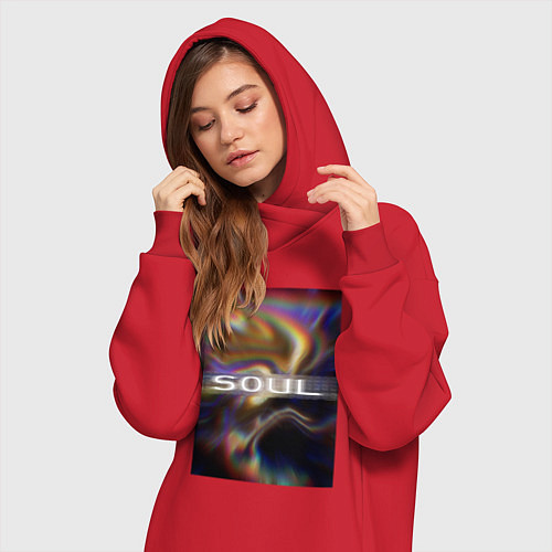 Женская толстовка-платье Арт Soul / Красный – фото 3