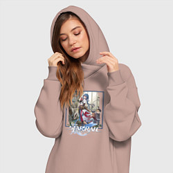 Женское худи-платье Наташа, цвет: пыльно-розовый — фото 2