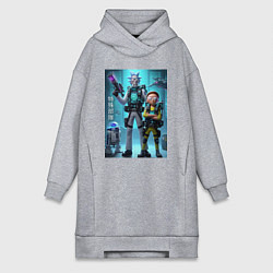 Женская толстовка-платье Rick and Morty - cyber special forces