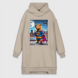 Женское худи-платье Batcapy - ai art fantasy, цвет: миндальный