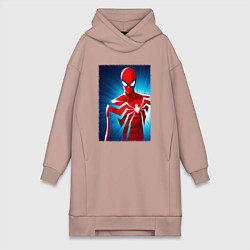 Женская толстовка-платье Новый человек паук игра