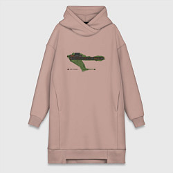 Женская толстовка-платье Клингонская хищная птица