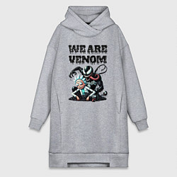 Женская толстовка-платье Rick and slime - we are Venom