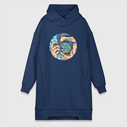 Женская толстовка-платье Фотограф путешественник