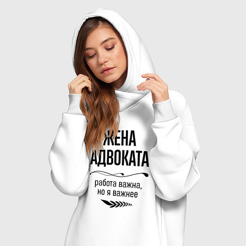Женская толстовка-платье Жена адвоката важнее / Белый – фото 3
