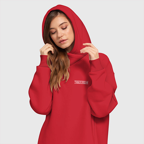 Женская толстовка-платье Только победа / Красный – фото 3
