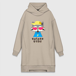 Женская толстовка-платье Чува енот