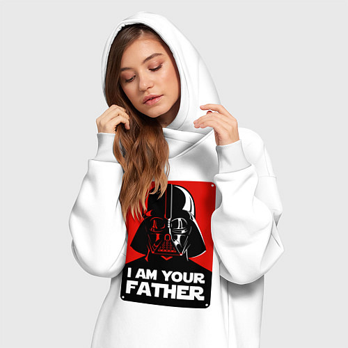 Женская толстовка-платье Darth Vader / Белый – фото 3