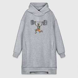 Женская толстовка-платье Skeletor gym