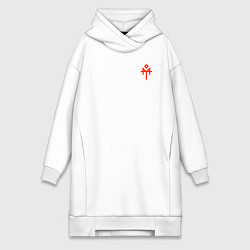 Женская толстовка-платье Символ Даждьбога зимний