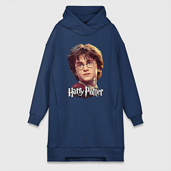 Женское худи-платье Harry Potter wizard, цвет: тёмно-синий