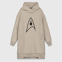 Женская толстовка-платье Знак звёздный путь