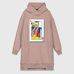 Женское худи-платье Король Гомер, цвет: пыльно-розовый