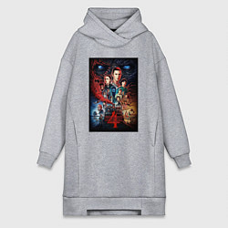 Женское худи-платье Stranger Things 4, цвет: меланж