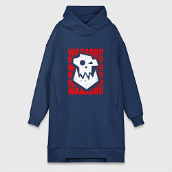 Женская толстовка-платье Waaagh warhammer - белый