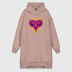 Женское худи-платье Violet owl, цвет: пыльно-розовый