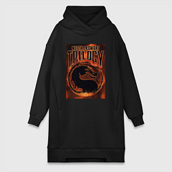 Женское худи-платье Mortal kombat trilogy, цвет: черный
