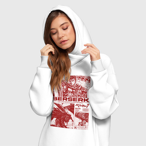 Женская толстовка-платье Аниме Берсерк / Белый – фото 3