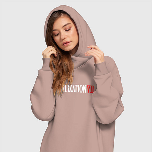 Женская толстовка-платье Civilization VII / Пыльно-розовый – фото 3