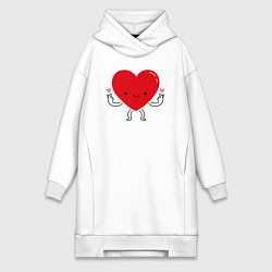 Женская толстовка-платье Сердечное сердечко