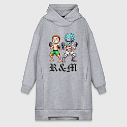 Женская толстовка-платье Rick and Morty - mixed martial arts