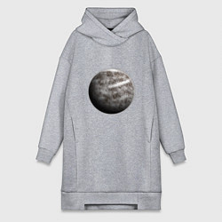 Женская толстовка-платье Планета арт, луна