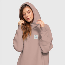 Женское худи-платье Today I did noting, цвет: пыльно-розовый — фото 2