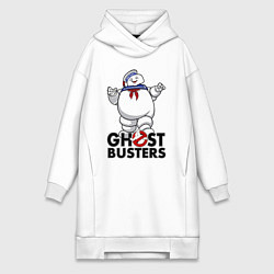 Женское худи-платье Ghostbusters - stay puft, цвет: белый