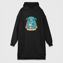 Женская толстовка-платье Акулье лето