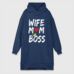 Женская толстовка-платье Жена мама босс