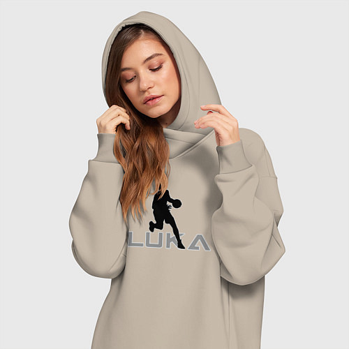 Женская толстовка-платье Luka basketball / Миндальный – фото 3
