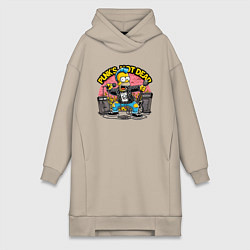 Женская толстовка-платье Панк Гомер Симпсон - певец