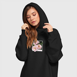 Женское худи-платье Spring dream, цвет: черный — фото 2