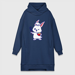 Женская толстовка-платье Зайка поварёнок