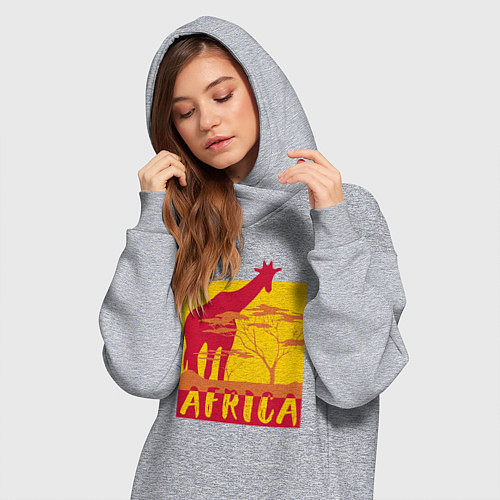 Женская толстовка-платье Природа Африки / Меланж – фото 3