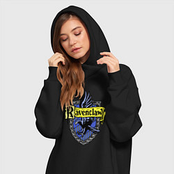 Женское худи-платье Ravenclaw emblem, цвет: черный — фото 2