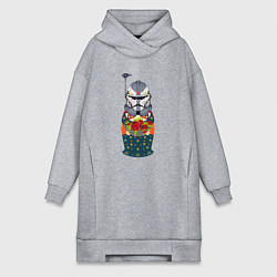 Женская толстовка-платье Матрешка шлем штурмовика