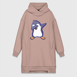 Женская толстовка-платье Dab penguin