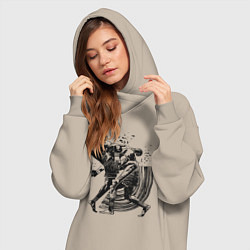 Женское худи-платье Кикбоксинг, цвет: миндальный — фото 2