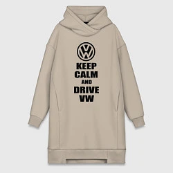 Женская толстовка-платье Keep Calm & Drive VW