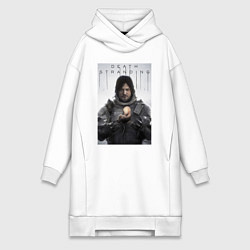Женское худи-платье Death Stranding - Norman Reedus, цвет: белый