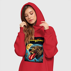 Женское худи-платье The Rolling Stones - the beginning, цвет: красный — фото 2