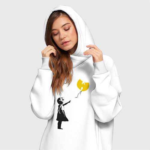 Женская толстовка-платье Wu-Tang Banksy / Белый – фото 3