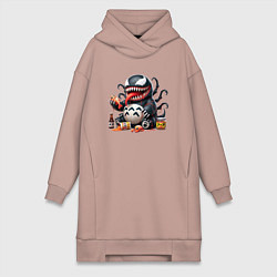 Женское худи-платье Вентоторо - коллаба, цвет: пыльно-розовый