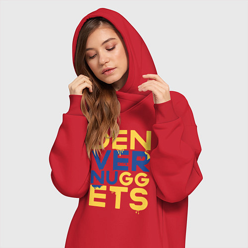 Женская толстовка-платье Denver Nuggets NBA / Красный – фото 3