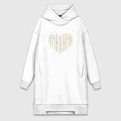 Женская толстовка-платье Весна на сердце