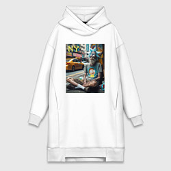 Женская толстовка-платье Rick Sanchez is a hippie from New York