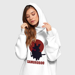 Женское худи-платье Банбу самурай, цвет: белый — фото 2